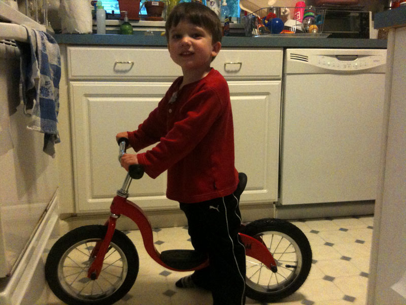 Seth on his new bike