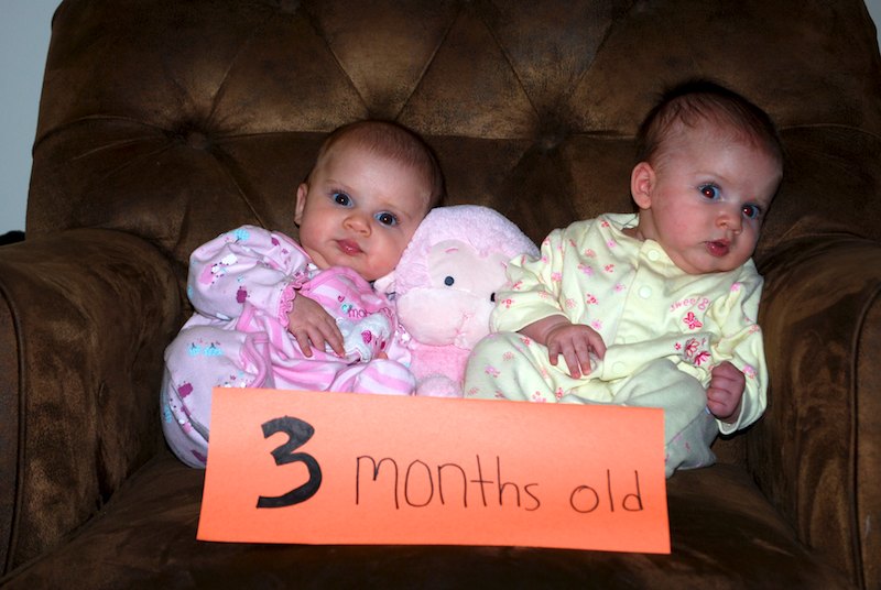 Twins at 3 months