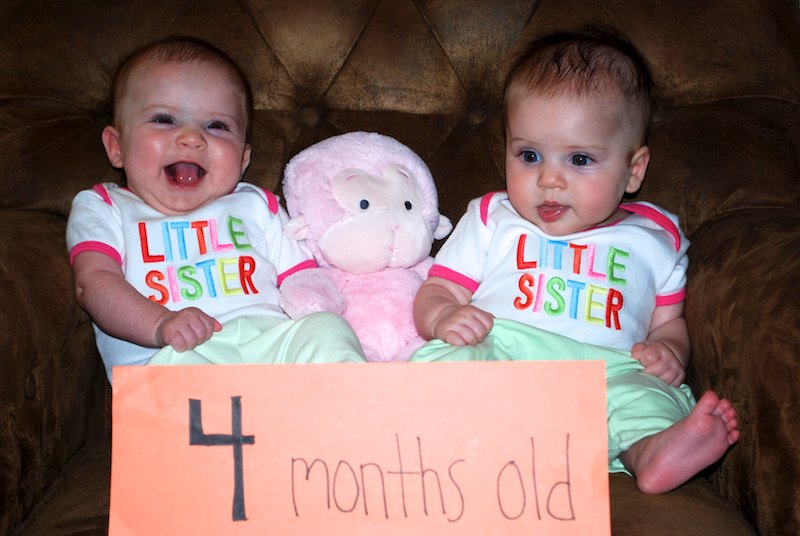 Twins at 4 months